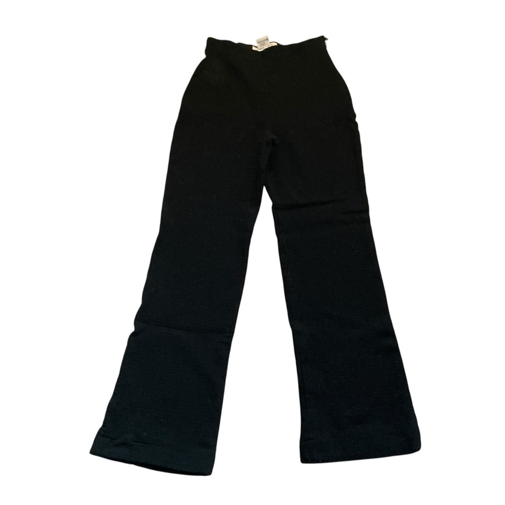 Escada women’s black buckle wool blend straight leg pants size 34